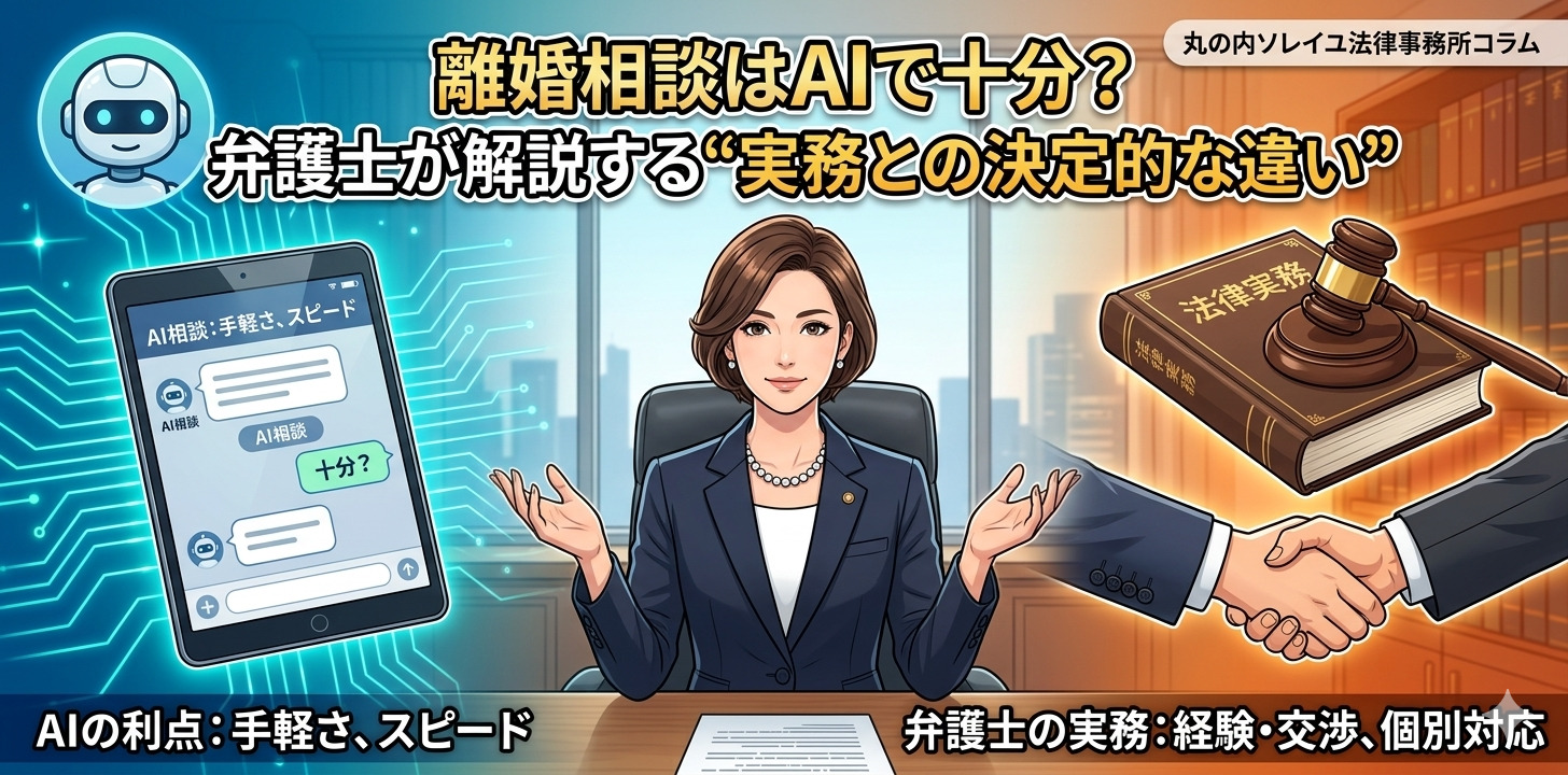 離婚相談はAIで十分？弁護士が解説する“実務との決定的な違い”